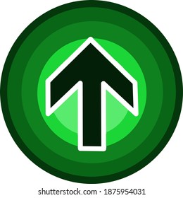 Up arrow button vector logo for your business