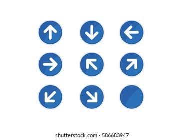 Arrow Buttons Blue Badge