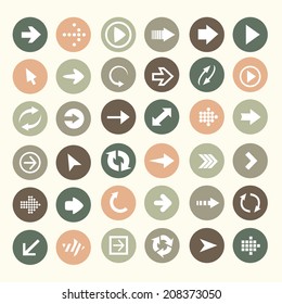 Arrow buttons color vector