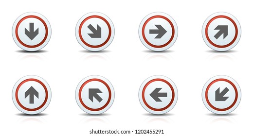 Arrow buttons set illustration