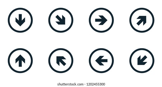 Arrow buttons set illustration