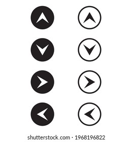 arrow buttons vector icon for apps and web sites