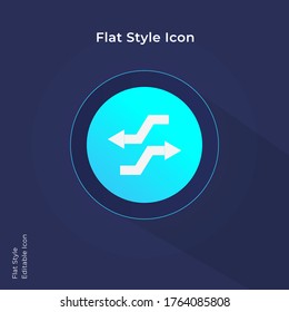 Arrow bypass flat icon for website, mobile app and ui design.