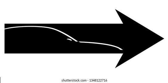 Arrow Car. Car Abstract Lines. Vector illustration