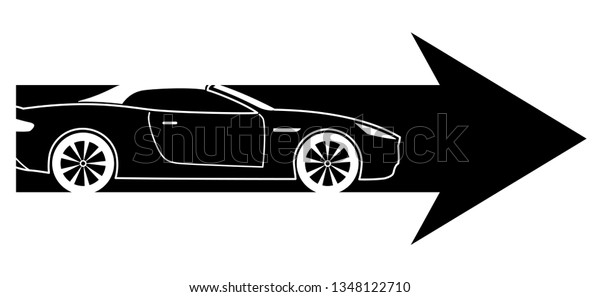 Arrow Car.\
Car Abstract Lines. Vector\
illustration