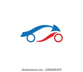 Arrow Car Symbol Logo Template Modern Vector icon Illustration Design