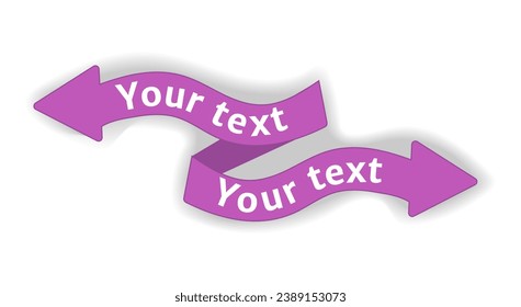 Arrow in the cartoon style. This dynamic element of set feature a vibrant and eye-catching arrow, complete with a shadow and text space. Vector illustration.