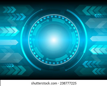 arrow center abstract technology background