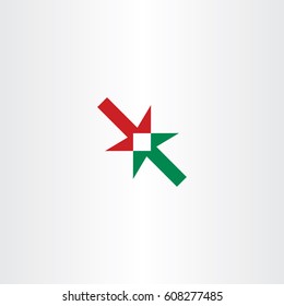 arrow center icon point vector symbol 