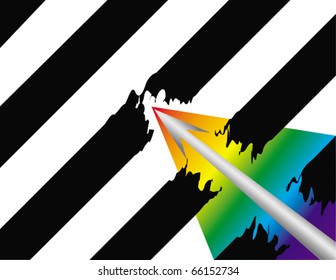Arrow as character of fight of optimist with grey week-days.