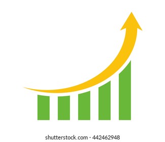 arrow chart graph diagram image vector icon logo symbol