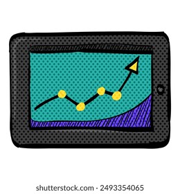Icono de semitonos dibujado a mano Ilustración vectorial de color