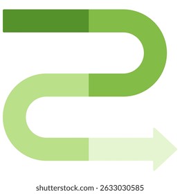 Pfeildiagramm-Symbol im flachen Stil