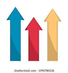 arrow up chart isolated icon