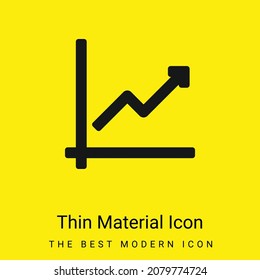 Arrow Chart minimal bright yellow material icon