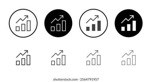 Arrow chart moving upwards icon simple vector symbol