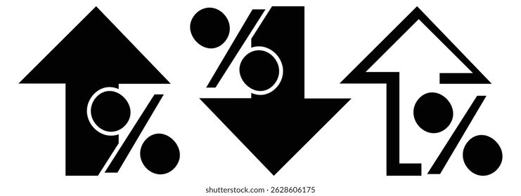Arrow chart moving upwards icon simple vector symbol. Increase icon vector EPS 10