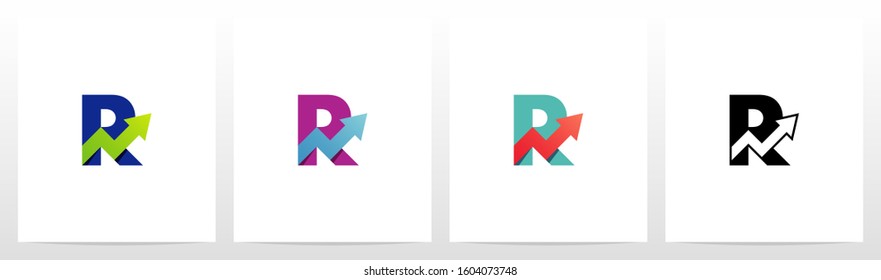 Arrow Chart On Letter Logo Design R