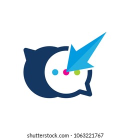 Arrow Chat Logo Icon Design