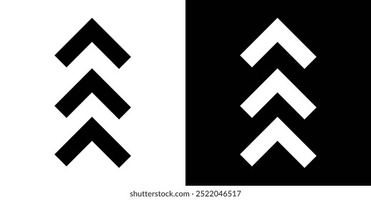 Pfeil Chevron Symbol Design einfaches Vektorsymbol