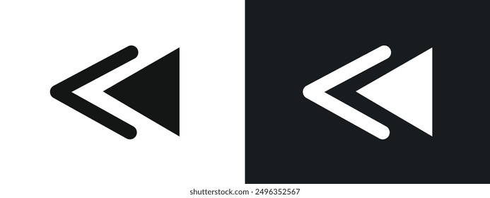 Arrow chevron icon linear graphics set vector in black