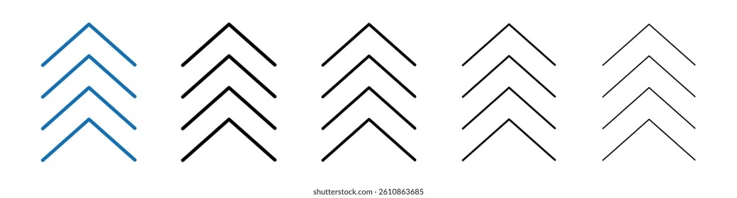 Arrow chevron icon Outline vector logo for web ui