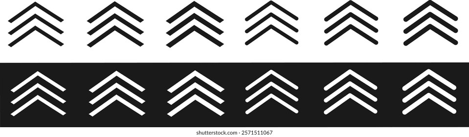 Arrow Chevron Icon Perfect for Navigation and on white background
