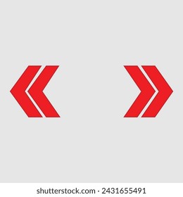 Arrow chevron icon. Set red arrows symbols. Blend effect. Vector isolated on white background. Vector illustration. Eps file 668.