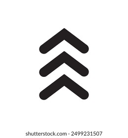 Icono de chevron de flecha, Plantilla para gráfico y Diseño web. Ilustración vectorial