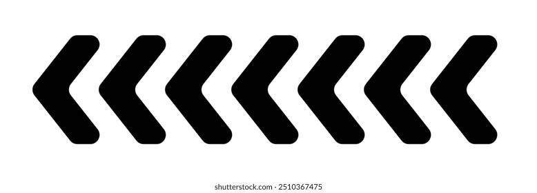 Arrow chevron symbol .Arrows symbols set. Blend effect. Vector isolated on white background.