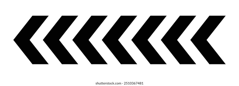 Arrow chevron symbol .Arrows symbols set. Blend effect. Vector isolated on white background.