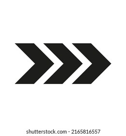 Arrow chevron symbol. Black arrows symbols set. Blend effect. Vector isolated on white.