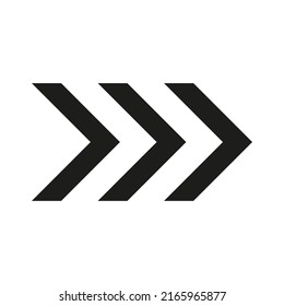 Arrow chevron symbol. Black arrows symbols set. Blend effect. Vector isolated on white.