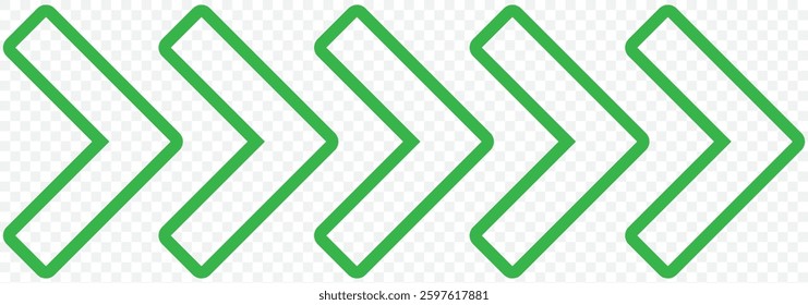Arrow chevron symbol. Black arrows symbols set. Blend effect. Vector isolated on Transparent. EPS 10.