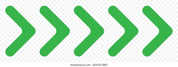 Arrow chevron symbol. Black arrows symbols set. Blend effect. Vector isolated on Transparent. EPS 10.