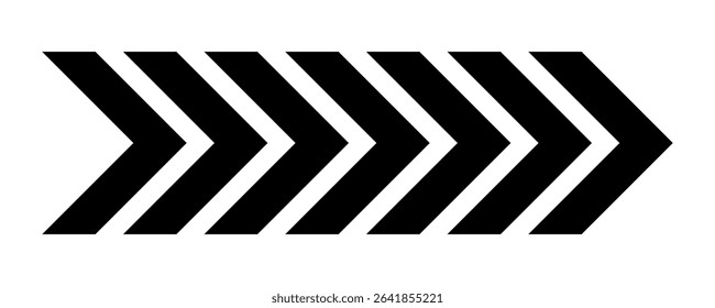 Arrow chevron symbol. Black arrows symbols set. Blend effect. Vector isolated on white.