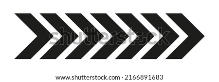 Arrow chevron symbol. Black arrows symbols set. Blend effect. Vector isolated on white.