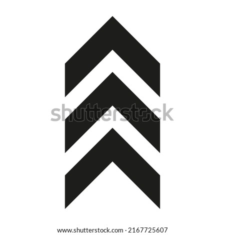 Arrow chevron symbol. Black arrows symbols set. Blend effect. Vector isolated on white.