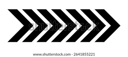 Arrow chevron symbol. Black arrows symbols set. Blend effect. Vector isolated on white.