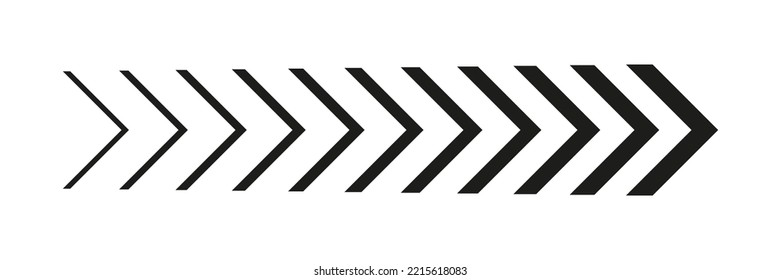 Arrow chevron symbol. Blend effect. Vector isolated on white background.