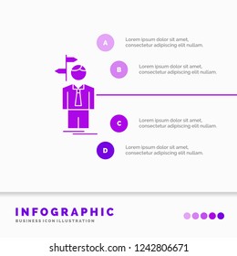 Arrow, choice, choose, decision, direction Infographics Template for Website and Presentation. GLyph Purple icon infographic style vector illustration.