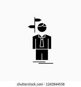Arrow, choice, choose, decision, direction Glyph Icon. Vector isolated illustration