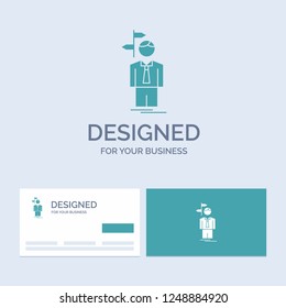 Arrow, choice, choose, decision, direction Business Logo Glyph Icon Symbol for your business. Turquoise Business Cards with Brand logo template.
