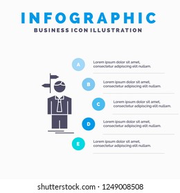 Arrow, choice, choose, decision, direction Infographics Template for Website and Presentation. GLyph Gray icon with Blue infographic style vector illustration.