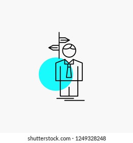 Arrow, choice, choose, decision, direction Line Icon