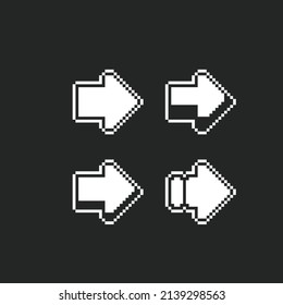 arrow chrome with different shape in pixel style