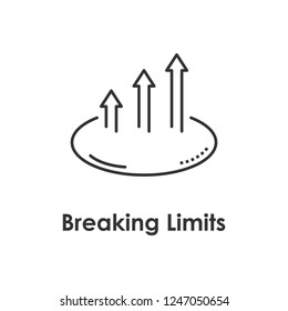 Arrow, Circle, Breaking Limits Icon