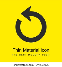 Arrow circle bright yellow material minimal icon or logo design
