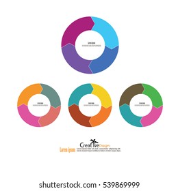 arrow circle, colorful. vector Illustration.