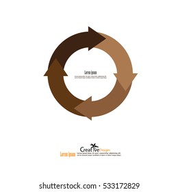 arrow circle .arrow colorful.vector Illustration.